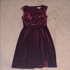 Velvet Maroon Dress. Only worn once.